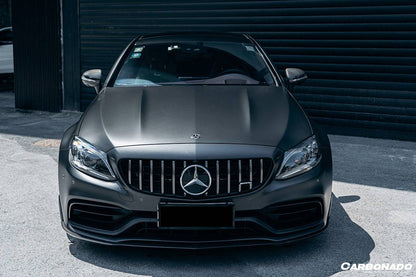 Borde delantero de fibra de carbono estilo BKSS para Mercedes Benz W205 C63 S AMG Coupé 2015-2021 Carbonado