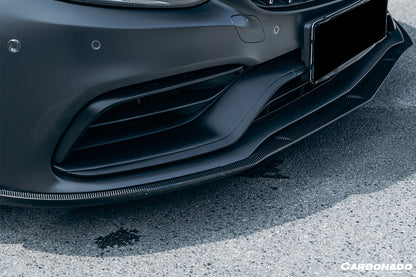 Borde delantero de fibra de carbono estilo BKSS para Mercedes Benz W205 C63 S AMG Coupé 2015-2021 Carbonado
