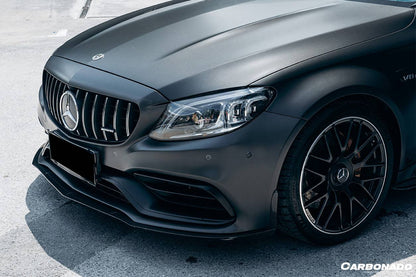Borde delantero de fibra de carbono estilo BKSS para Mercedes Benz W205 C63 S AMG Coupé 2015-2021 Carbonado