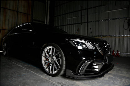 Carbonado 2017-2020 Mercedes Benz S63 AMG W222.2 Sedan MSY Style Carbon Fiber Front Lip