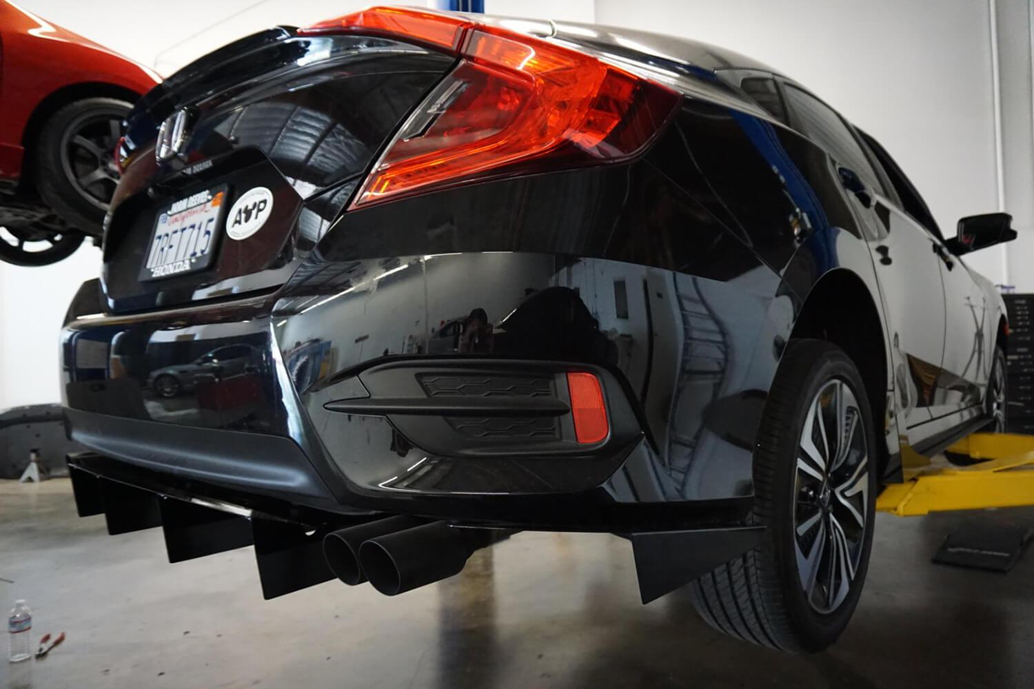 Aeroflow Dynamics Rear Diffuser V1 (2016-2018 Honda Civic Sedan)