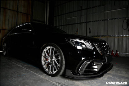 Carbonado 2017-2020 Mercedes Benz S63 AMG W222.2 Sedan MSY Style Carbon Fiber Front Bumper Vents