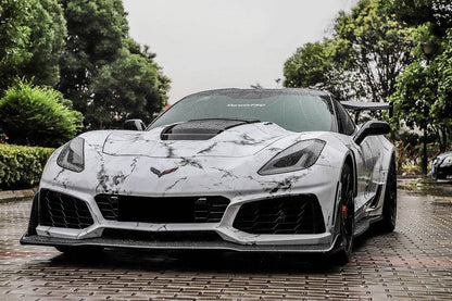 Kit de carrocería de conversión frontal estilo ZR1 para Corvette C7 Z51 Carbonado 2013-2019