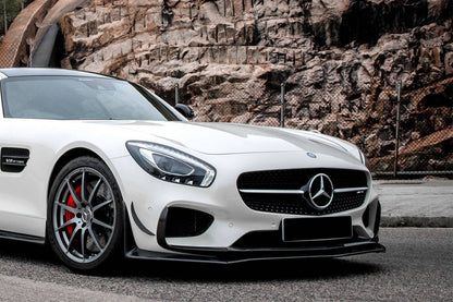Carbonado 2015-2017 Mercedes Benz AMG GT  GTS RZS Style Carbon Fiber front bumper Canards