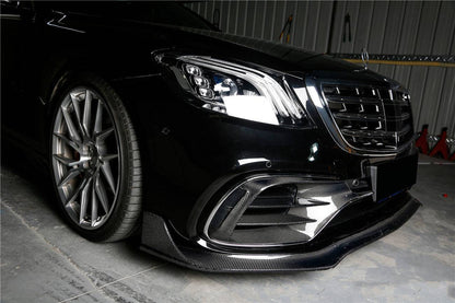 Carbonado 2017-2020 Mercedes Benz S63 AMG W222.2 Sedan MSY Style Carbon Fiber Front Lip