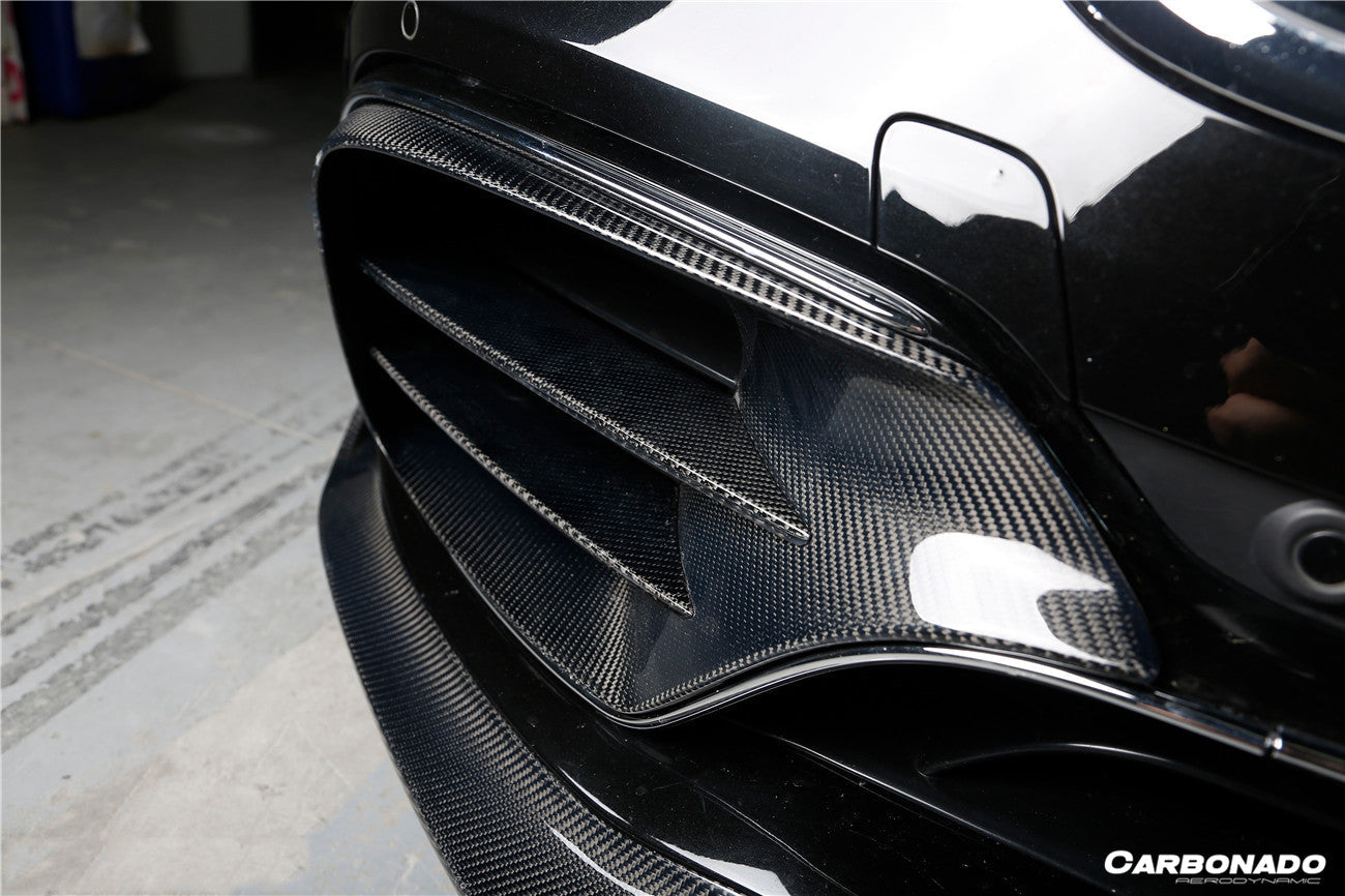 Carbonado 2017-2020 Mercedes Benz S63 AMG W222.2 Sedan MSY Style Carbon Fiber Front Bumper Vents