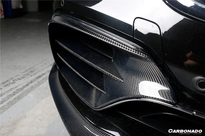 Carbonado 2017-2020 Mercedes Benz S63 AMG W222.2 Sedan MSY Style Carbon Fiber Front Bumper Vents