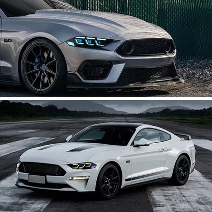 NTXGlow RGB Headlights S650 Style | 2018-2023 Ford Mustang