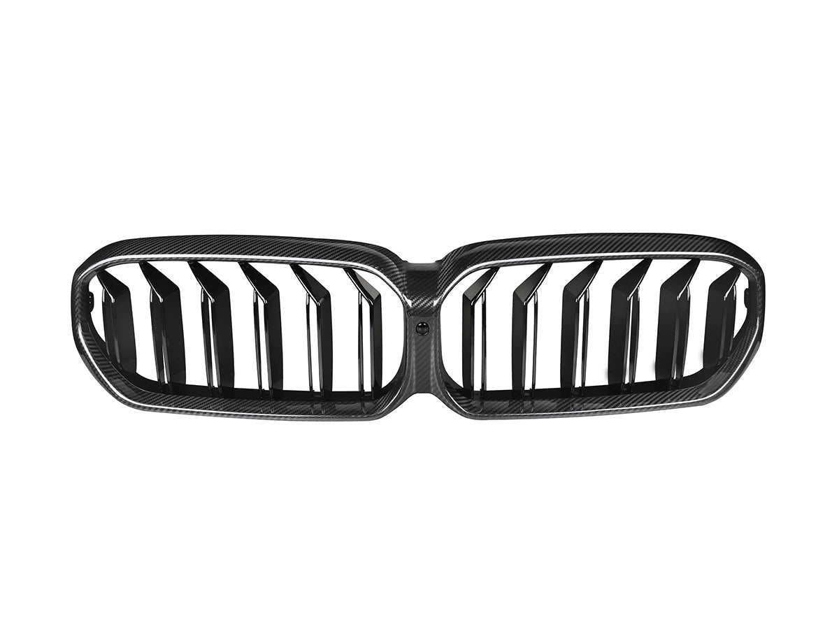 AutoTecknic Dry Carbon Fiber Dual-Slats Front Grilles - G30 5-Series LCI (ATK-BM-0898)