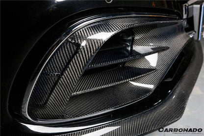 Carbonado 2017-2020 Mercedes Benz S63 AMG W222.2 Sedan MSY Style Carbon Fiber Front Bumper Vents