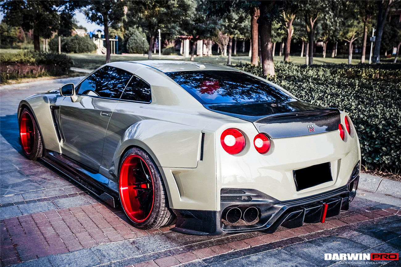DarwinPRO BKSSII Style Rear Bumper with Diffuser Undertray And LED Light | 2008-2023 Nissan GTR R35