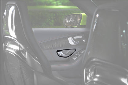 Carbonado 2015-2021 Mercedes Benz W205 C Class GLC X253 Carbon Fiber Interior Door Handle Cover Trim