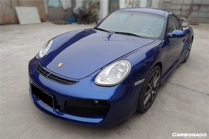Parachoques delantero estilo Porsche Cayman Boxster 987 TA Carbonado 2005-2008 con luces LED