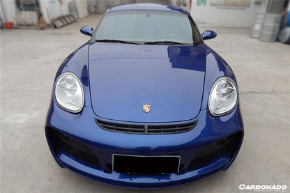 Parachoques delantero estilo Porsche Cayman Boxster 987 TA Carbonado 2005-2008 con luces LED