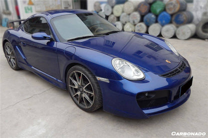 Parachoques delantero estilo Porsche Cayman Boxster 987 TA Carbonado 2005-2008 con luces LED
