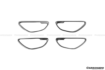 Carbonado 2015-2021 Mercedes Benz W205 C Class GLC X253 Carbon Fiber Interior Door Handle Cover Trim