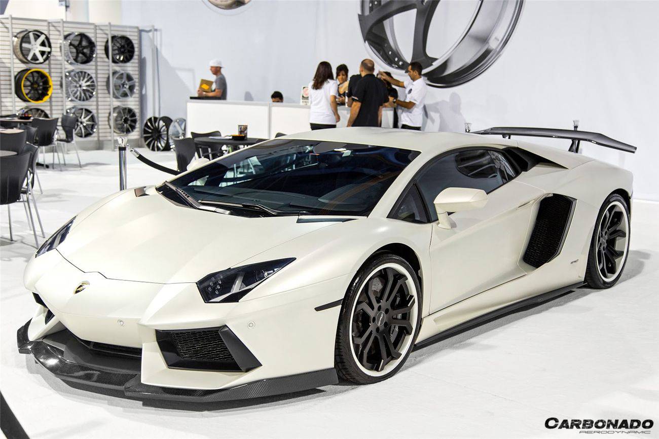 Carbonado 2011-2016 Lamborghini Aventador LP700 Coupe  Roadster DM Style Carbon Fiber Front Lip