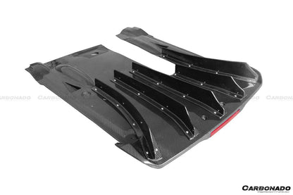 Carbonado 2012-2023 Nissan GTR R35 DBA & EBA NISMO Style Carbon Fiber Rear Diffuser With Canards & Break Light