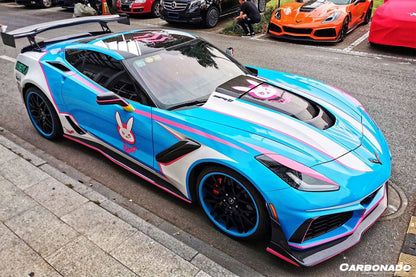 Kit de carrocería de conversión frontal estilo ZR1 para Corvette C7 Z51 Carbonado 2013-2019