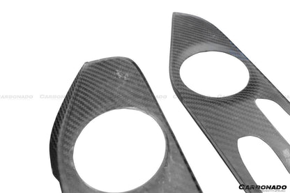 Carbonado 2015-2021 Mercedes Benz W205 C63 S AMG Sedan Dry Carbon Fiber Interior Door Panel Trim Cover Strip
