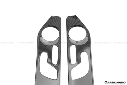 Carbonado 2015-2021 Mercedes Benz W205 C63 S AMG Sedan Dry Carbon Fiber Interior Door Panel Trim Cover Strip