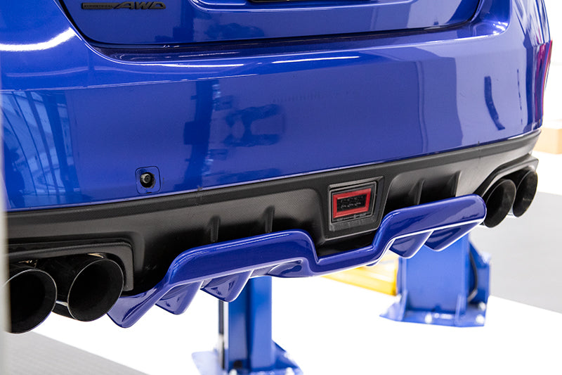 OLM A1 Style Paint Matched Rear Diffuser (Pure Red) - 2015-2021 Subaru WRX / STI