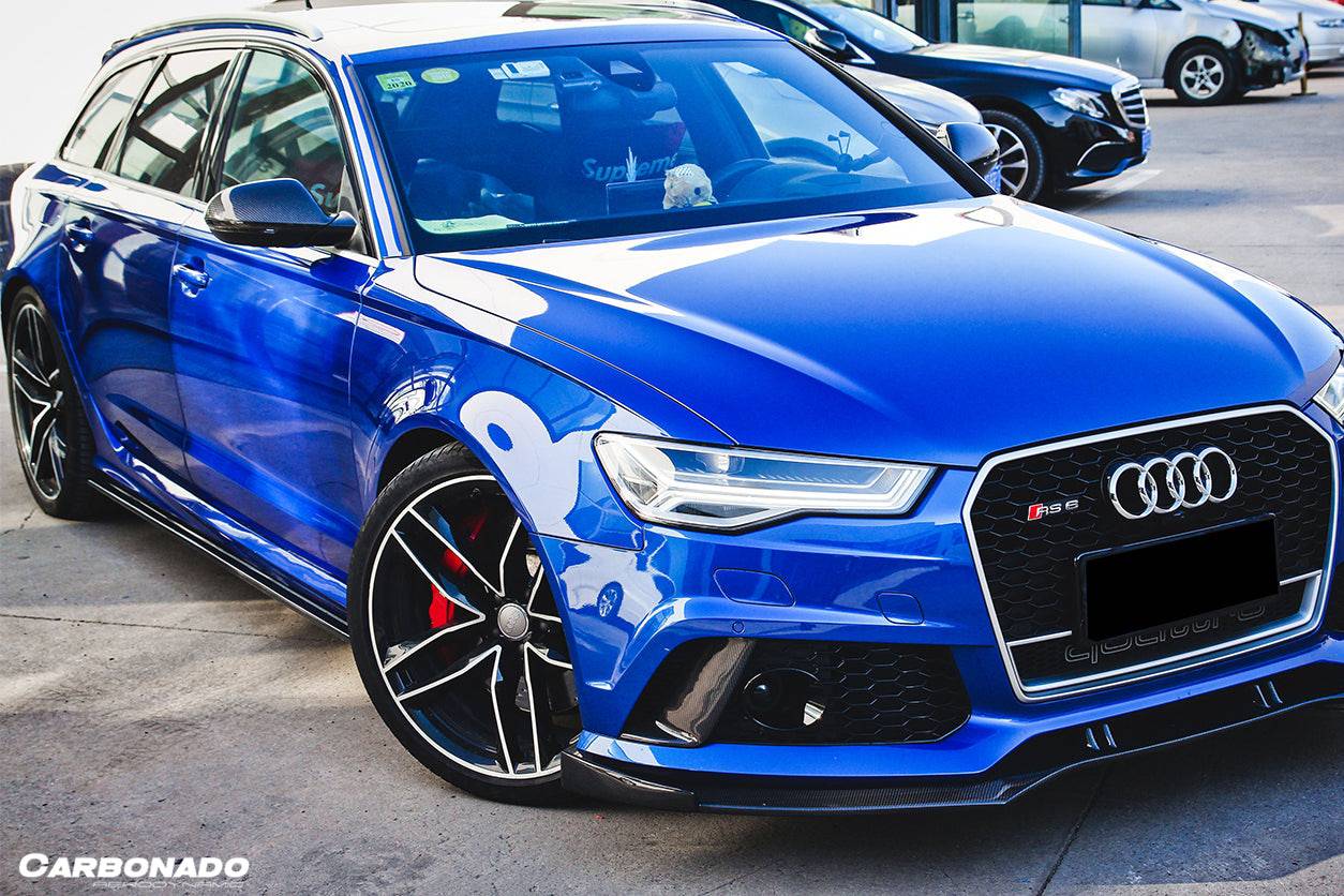 Faldón delantero de fibra de carbono estilo BS para Audi RS6 Avant Carbonado 2013-2018