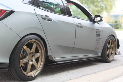 Aeroflow Dynamics 2017-2021 Honda Civic Side Skirt Extension (Civic Hatch/Sedan Type-R) V1