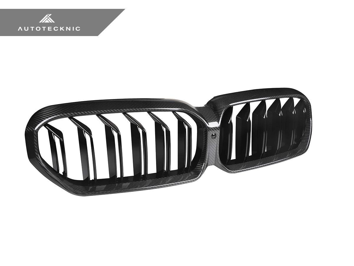 Parrillas delanteras de fibra de carbono seca de doble lama AutoTecknic - Serie 5 LCI G30 (ATK-BM-0898)