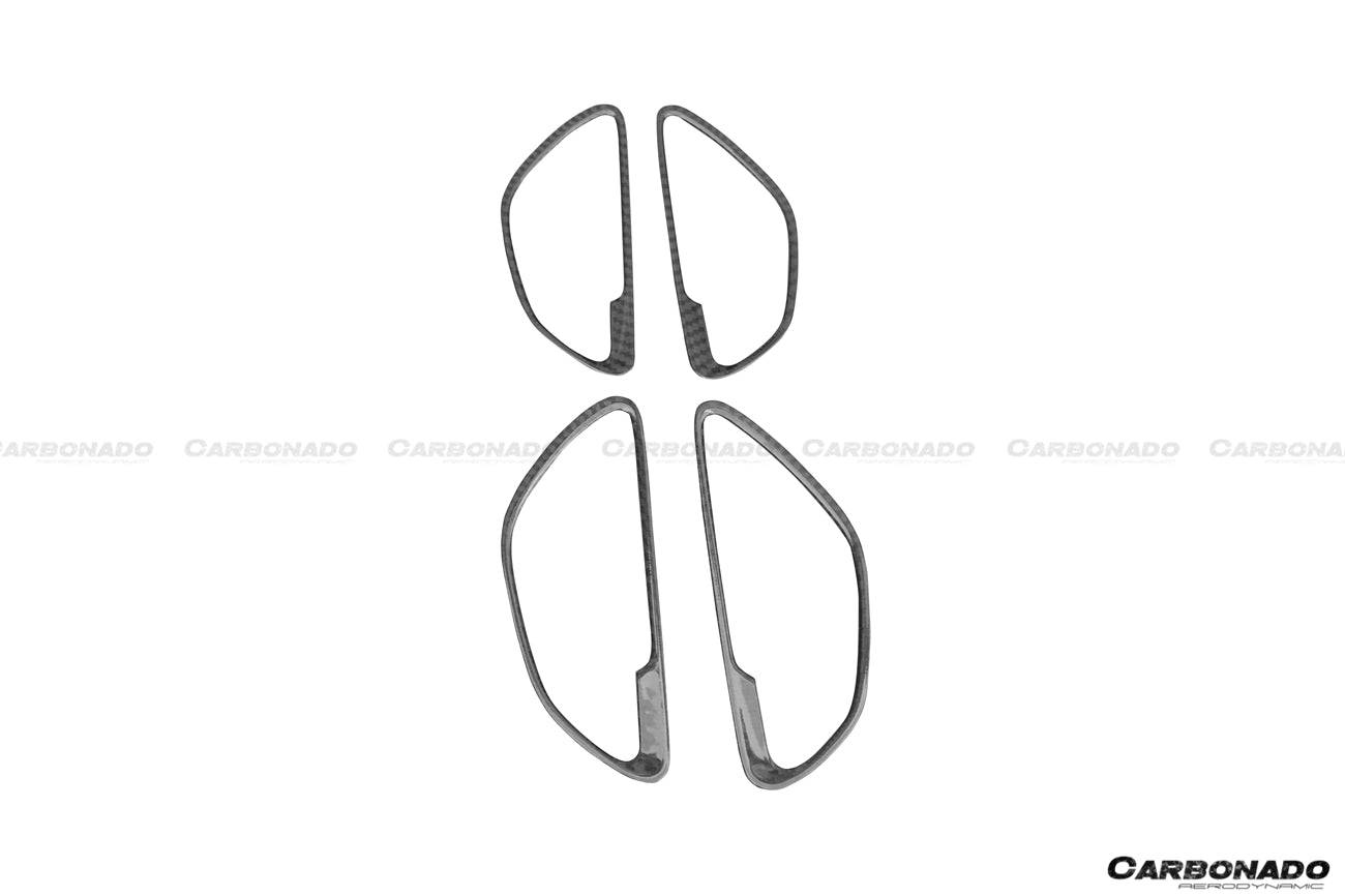 Carbonado 2015-2021 Mercedes Benz W205 C Class GLC X253 Carbon Fiber Interior Door Handle Cover Trim