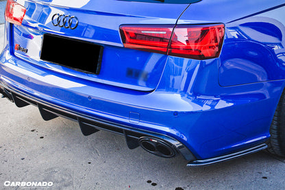 Divisor de tapa trasera de fibra de carbono estilo MN para Audi RS6 Avant Carbonado 2013-2018