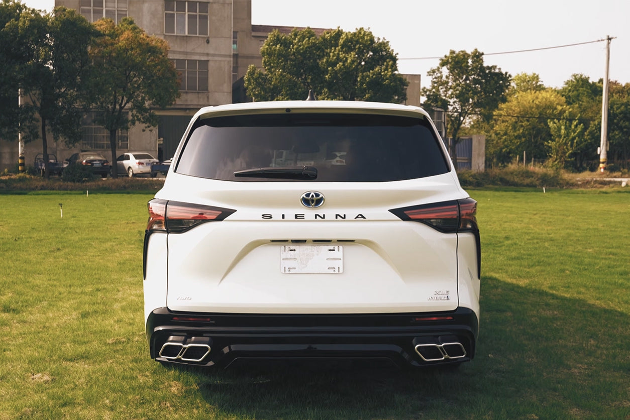 Carbonado Thunder Style Plastic Rear Diffuser with Tips | 2021-UP Toyota Sienna