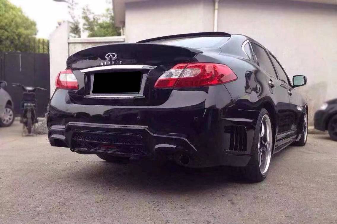 Carbonado 2011-2019 Infiniti Q70, Q70L, M37, M56 WD Style Rear Bumper with Tips