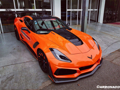 Kit de carrocería de conversión frontal estilo ZR1 para Corvette C7 Z51 Carbonado 2013-2019