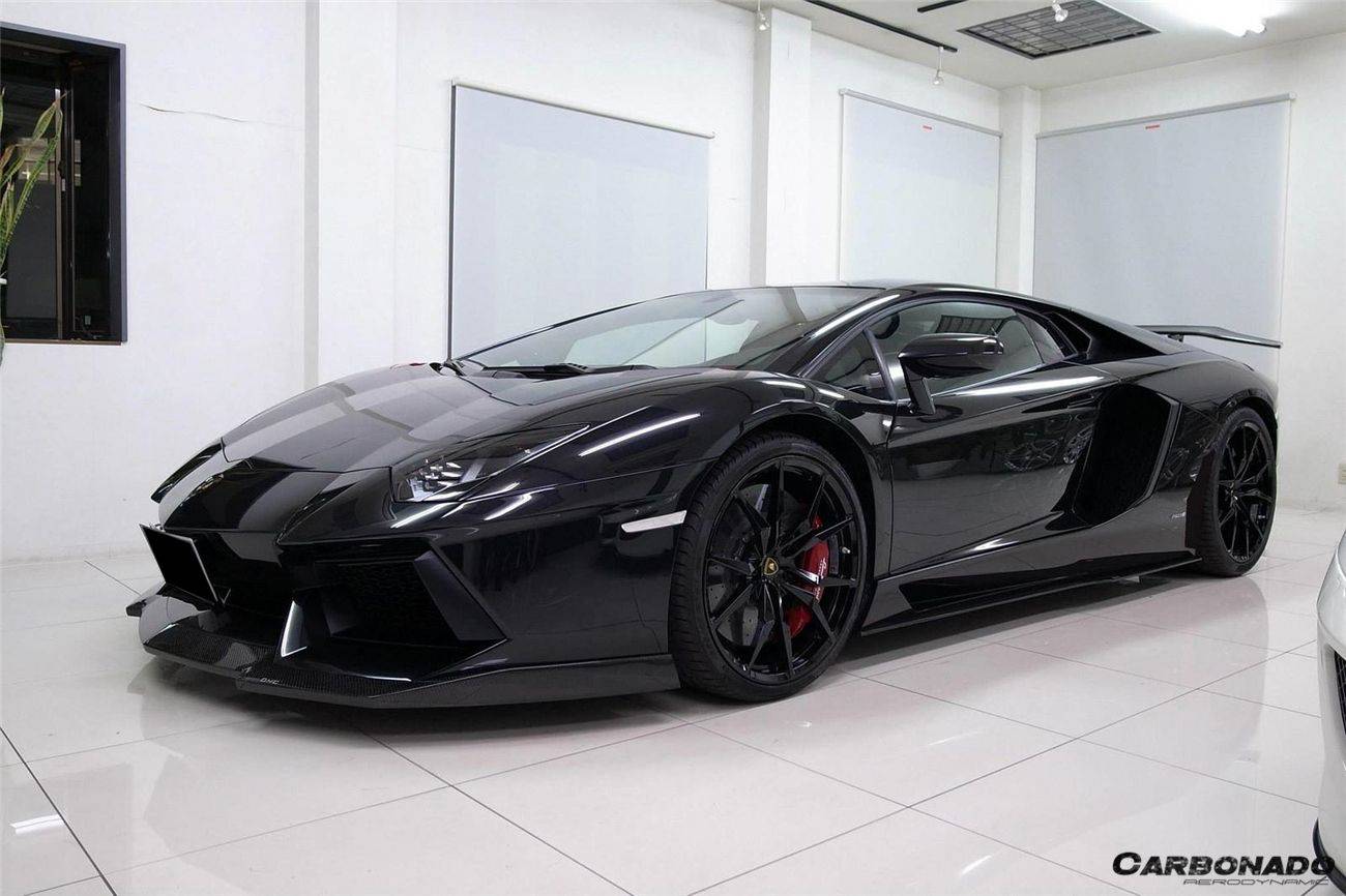 Carbonado 2011-2016 Lamborghini Aventador LP700 Coupe  Roadster DM Style Carbon Fiber Front Lip