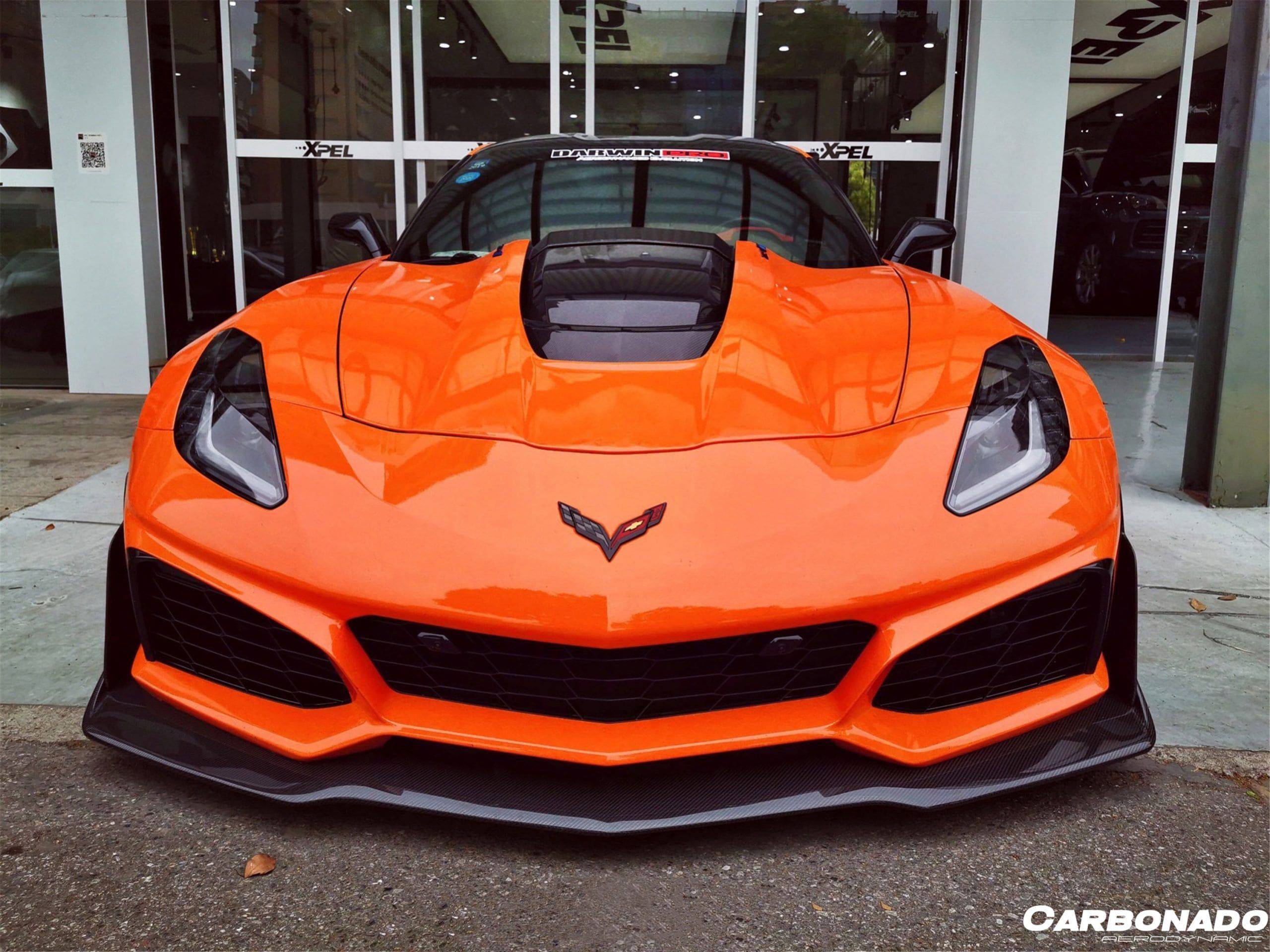 Kit de carrocería de conversión frontal estilo ZR1 para Corvette C7 Z51 Carbonado 2013-2019
