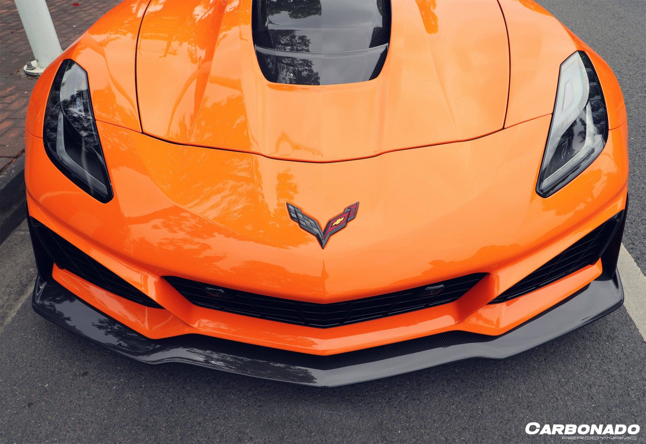 Kit de carrocería de conversión frontal estilo ZR1 para Corvette C7 Z51 Carbonado 2013-2019