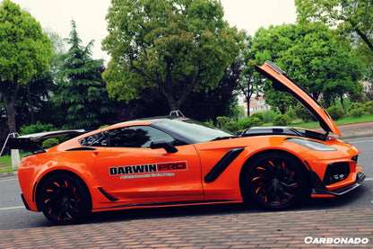 Kit de carrocería de conversión frontal estilo ZR1 para Corvette C7 Z51 Carbonado 2013-2019
