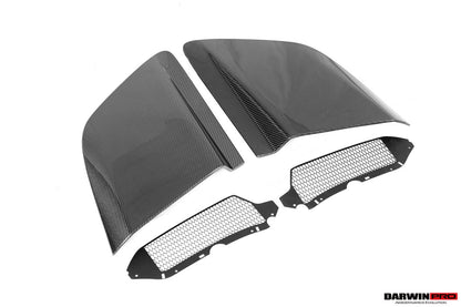 DarwinPRO GT4 Style Dry Carbon Fiber Side Door Panel Blades | 2016-2025 Audi R8 Coupe & Spyder