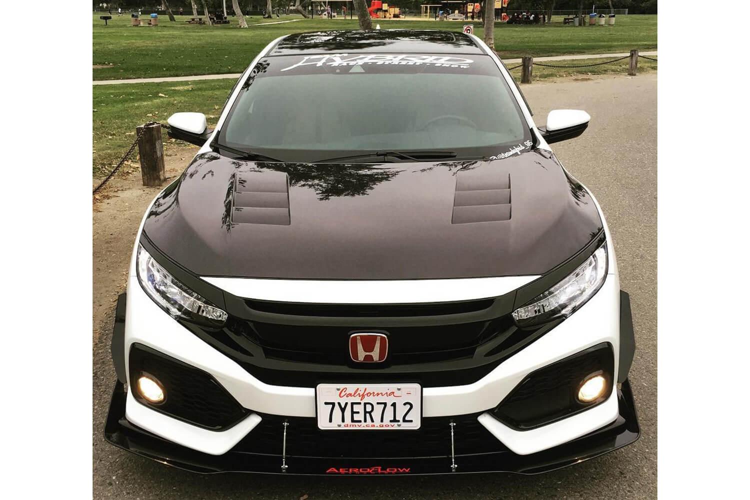 Aeroflow Dynamics Splitter V2 (2017-2021 Honda Civic Hatchback, Si Coupe, Si Sedan)