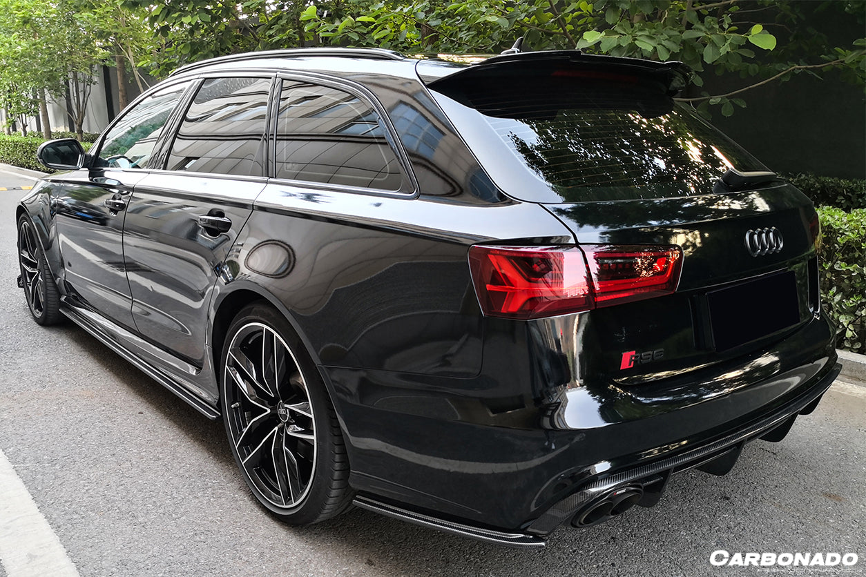 Divisor de tapa trasera de fibra de carbono estilo MN para Audi RS6 Avant Carbonado 2013-2018