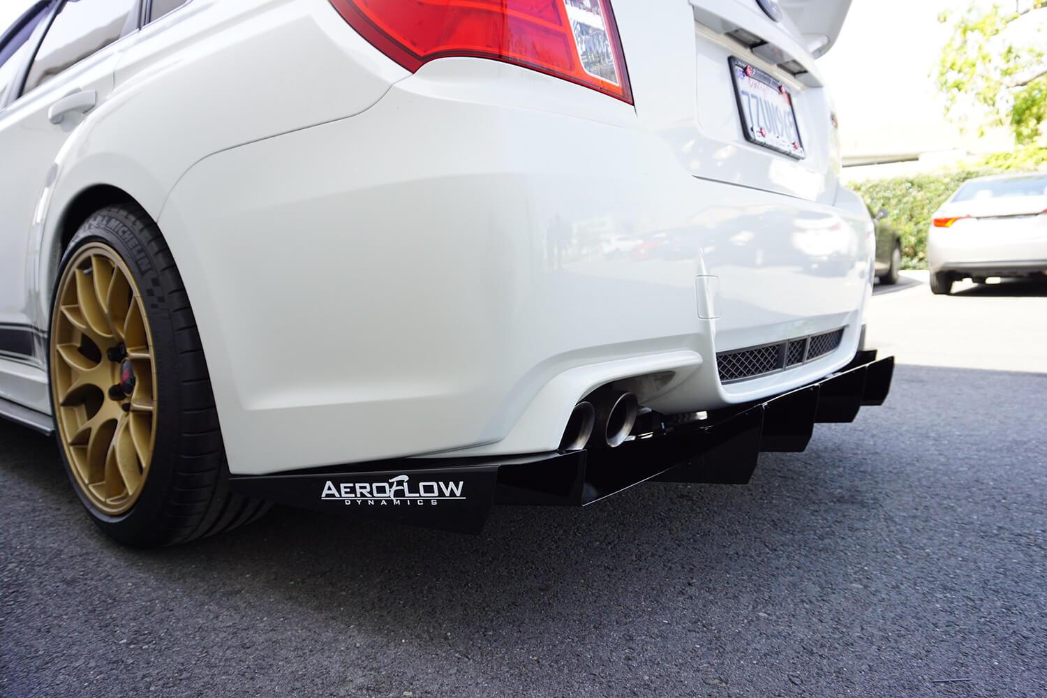 Aeroflow Dynamics Rear Diffuser V2 (2011-2014 Subaru WRX/STI Sedan) - 4