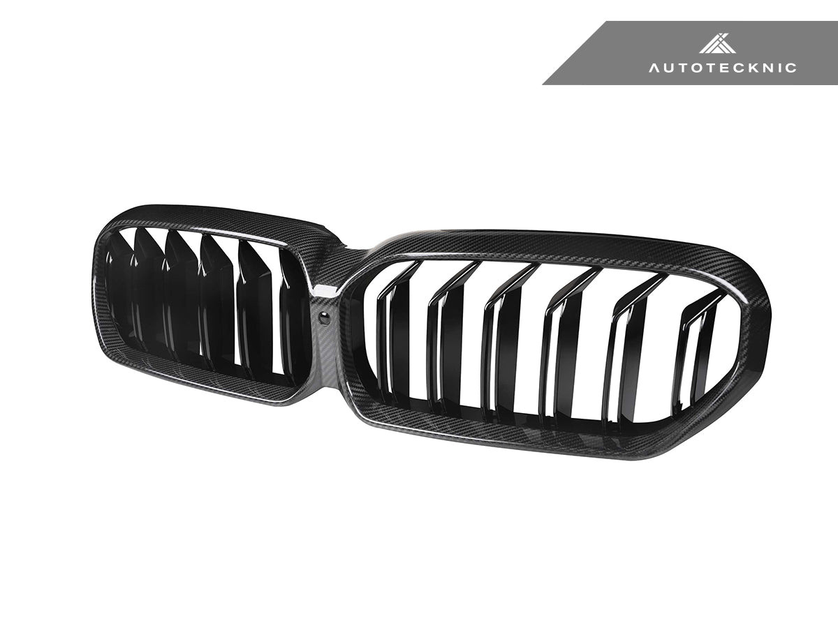 Parrillas delanteras de fibra de carbono seca de doble lama AutoTecknic - Serie 5 LCI G30 (ATK-BM-0898)