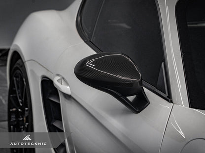 AutoTecknic Replacement Carbon Fiber Mirror Covers - Porsche 718 Cayman | Boxster - 5