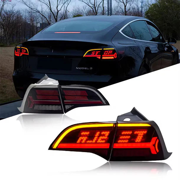NTXGlow Smoked Matrix Style Tail Lights (2017+ Tesla Model 3 And Y)