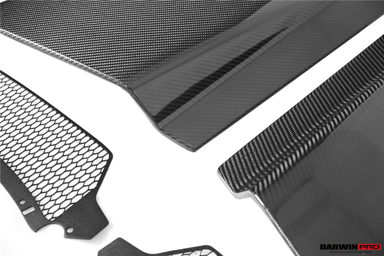 DarwinPRO GT4 Style Dry Carbon Fiber Side Door Panel Blades | 2016-2025 Audi R8 Coupe & Spyder