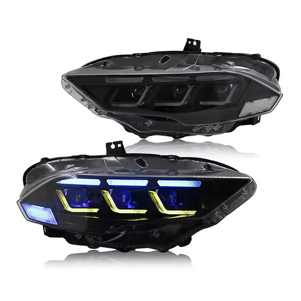 NTXGlow RGB Headlights S650 Style | 2018-2023 Ford Mustang