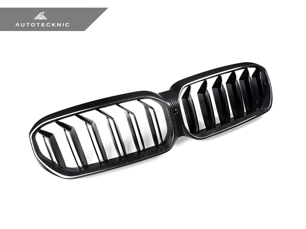 Parrillas delanteras de fibra de carbono seca de doble lama AutoTecknic - Serie 5 LCI G30 (ATK-BM-0898)