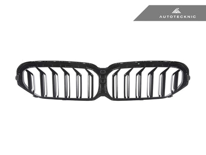 Parrillas delanteras de fibra de carbono seca de doble lama AutoTecknic - Serie 5 LCI G30 (ATK-BM-0898)