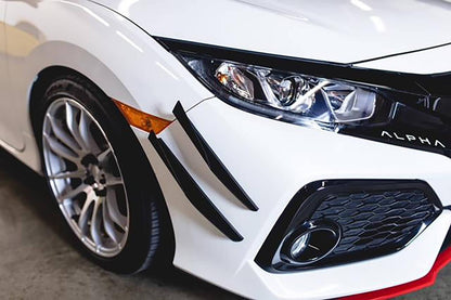 Aeroflow Dynamics V2 Canards (2017-2021 Honda Civic Hatchback, Si Coupe, Si Sedan)